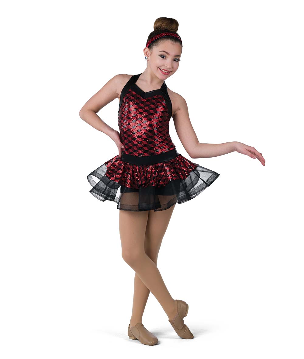 Cubic Sequin Shortall Tween Dance Costume | A Wish Come True