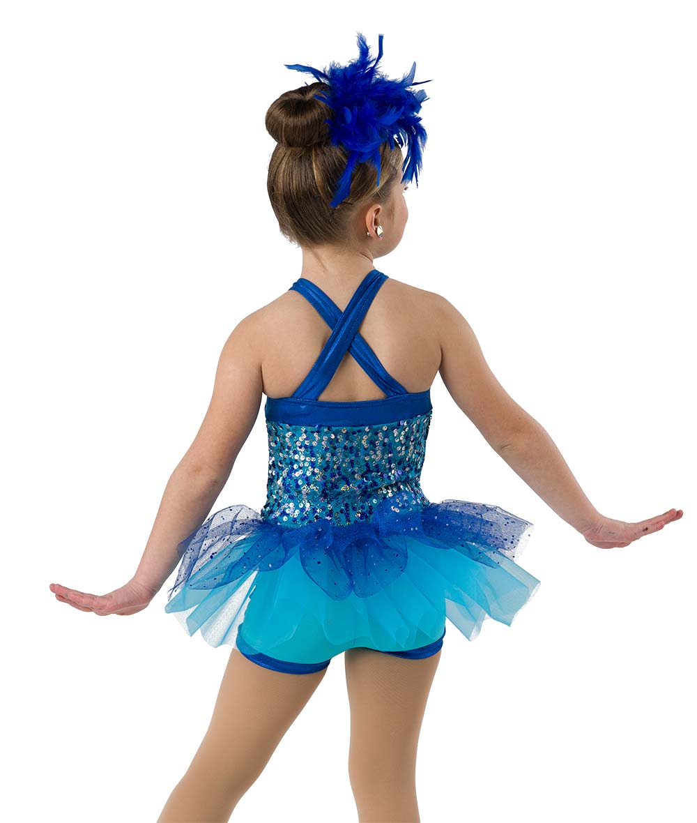 Blue Sequin Shortall Value Dance Costume | A Wish Come True