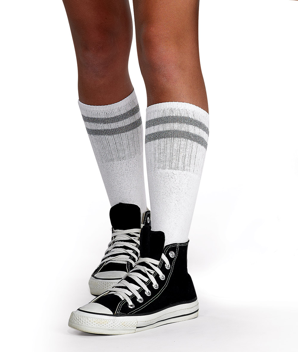 Metallic Striped Socks
