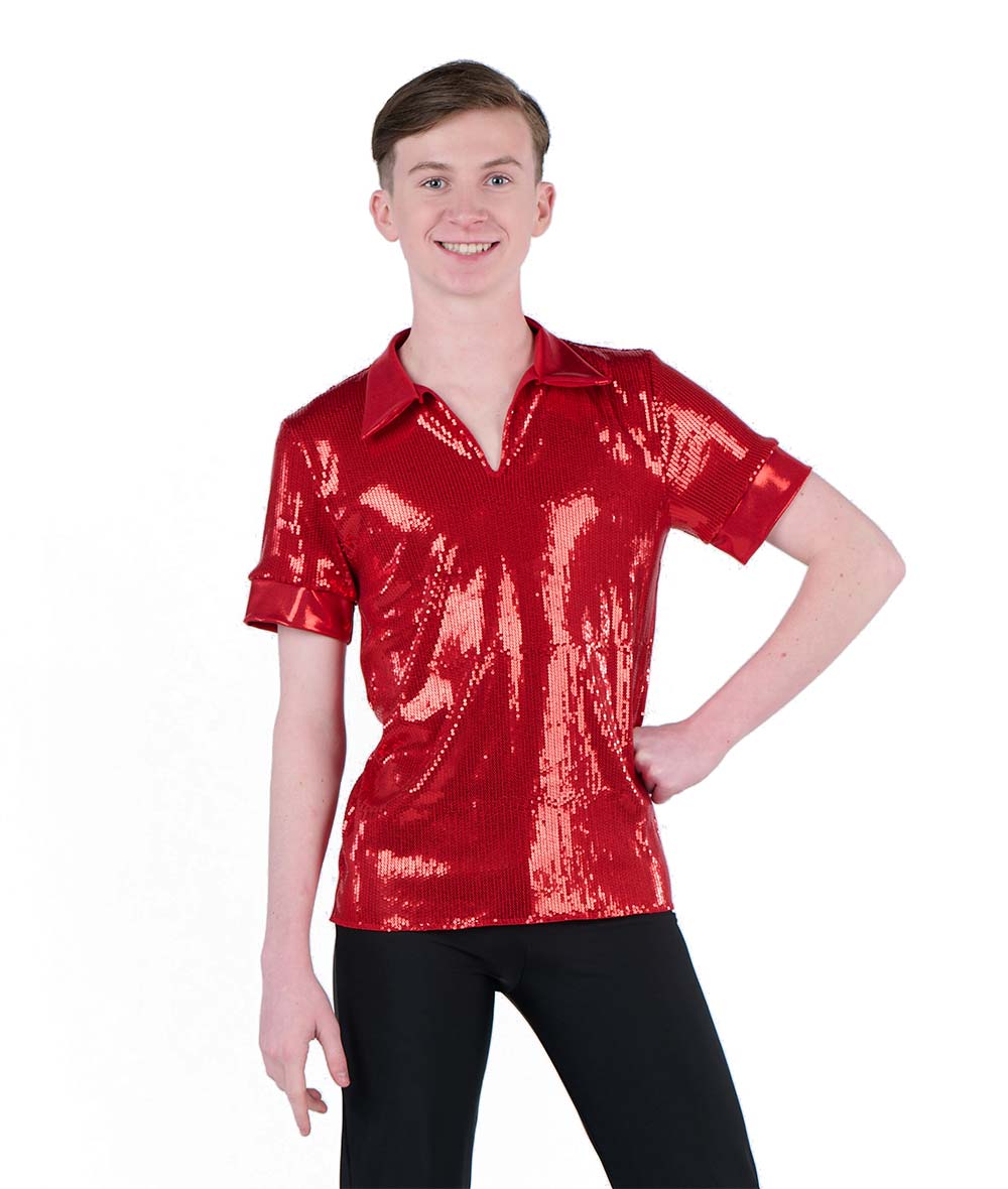 Linear Sequin Guy Shirt 