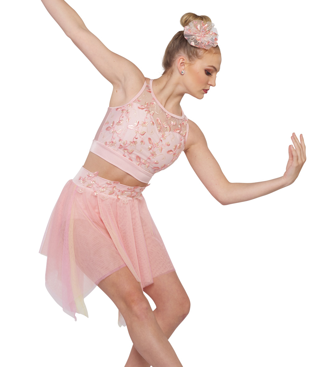 Pink Two Piece Value Lyrical Dance Costume