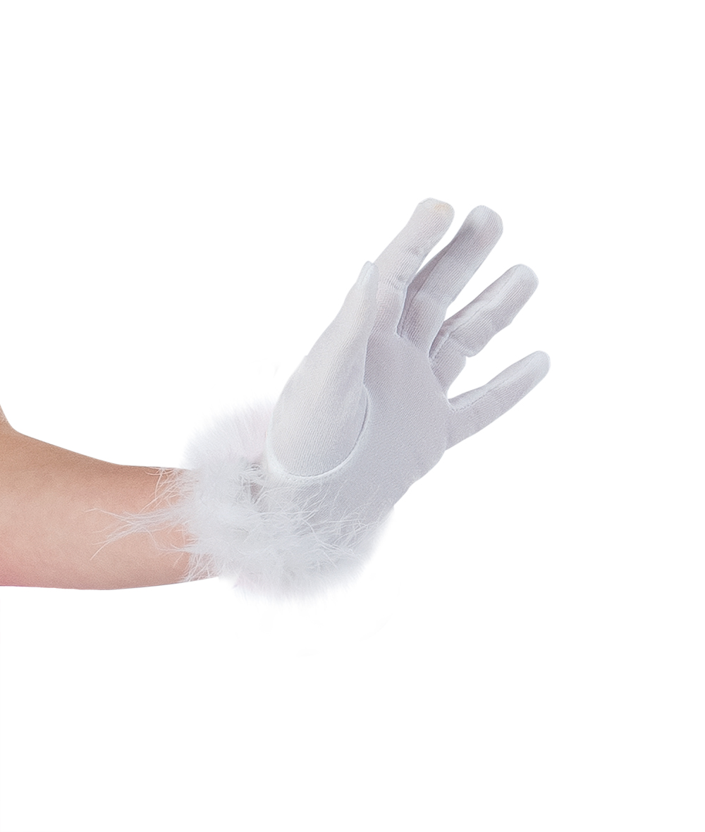 Marabou Trim Gloves