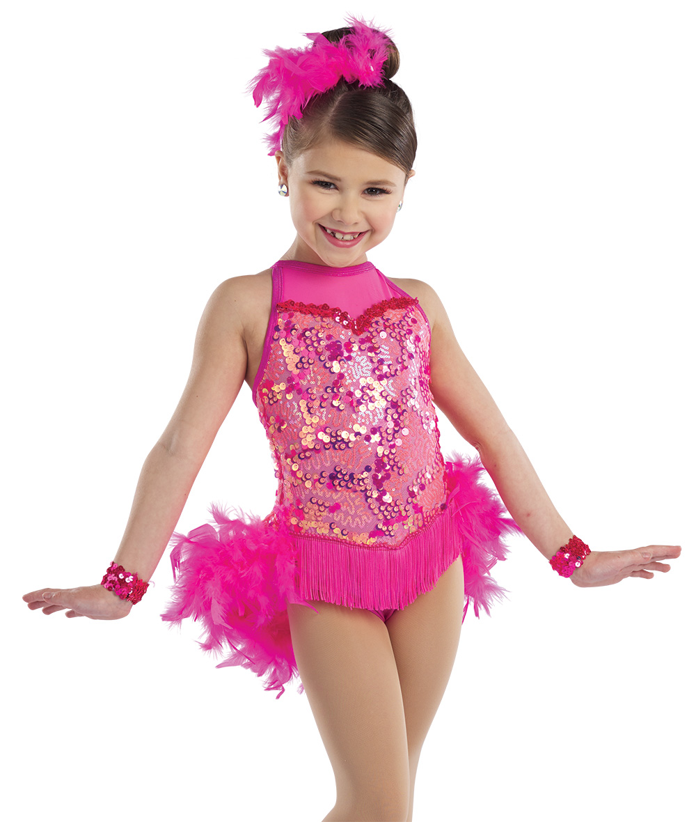 shark Mars Proficiency Pink Sequin Rockette Kids Dance Costume | A Wish Come True