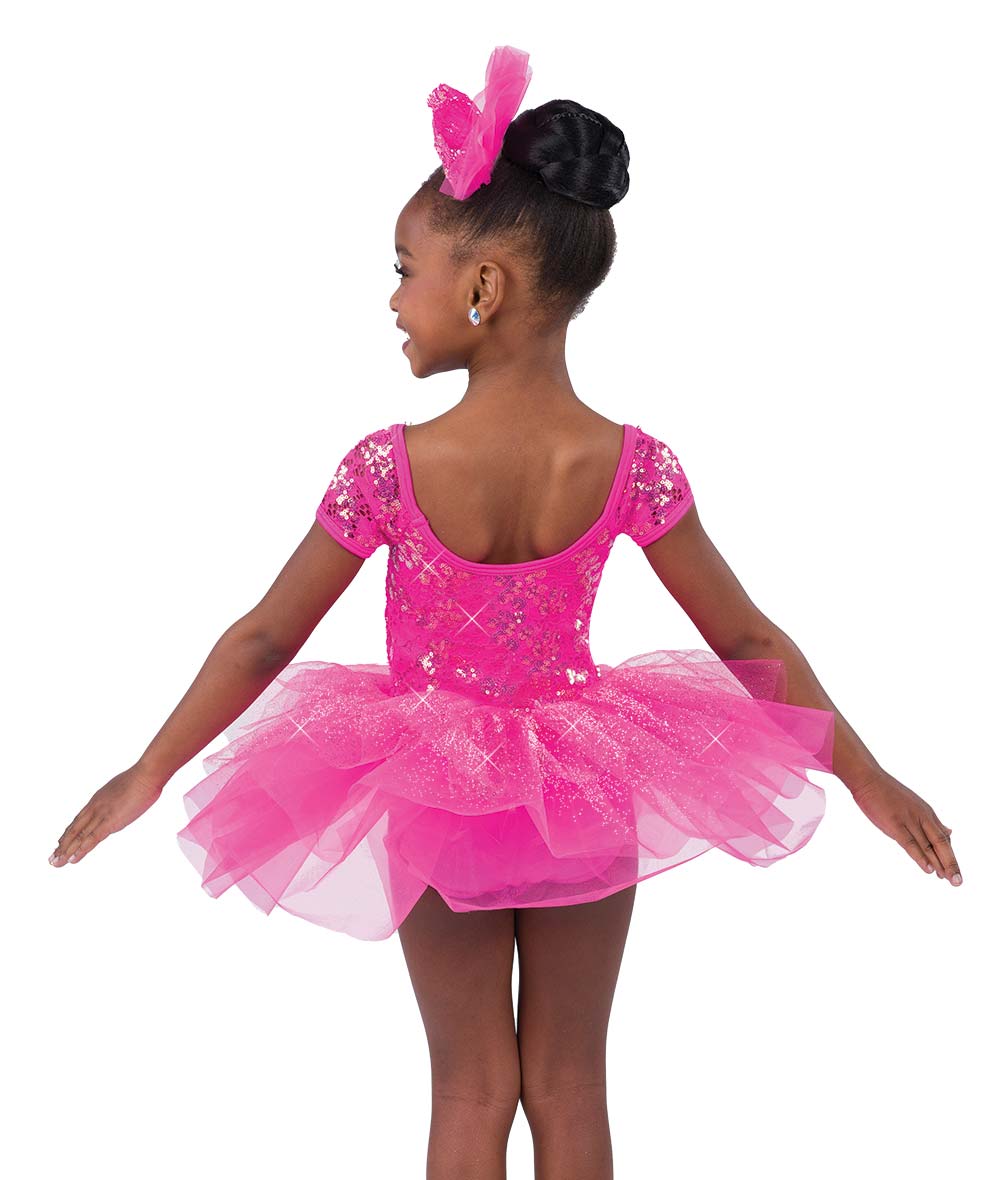 Sequin Cabaret Dance Costume Bra in Hot Pink and Fuchsia