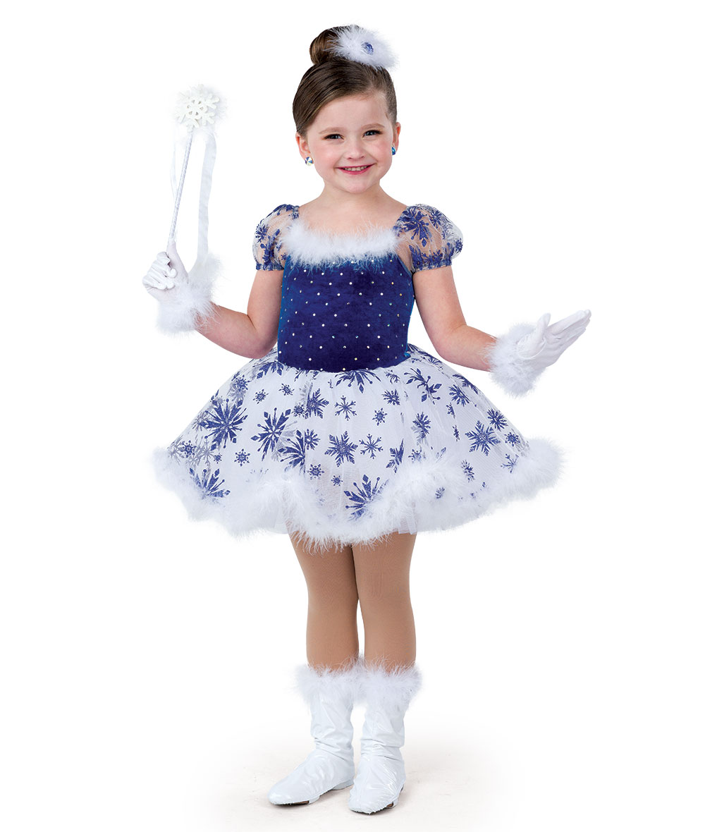 sew Country piano Blue Snowflake Dress Kids Dance Costume | A Wish Come True