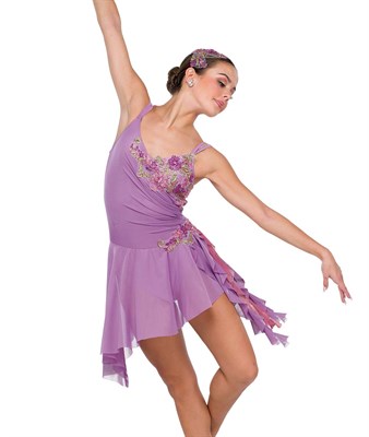 Lavender Floral Dress Lyrical Dance Costume | A Wish Come True