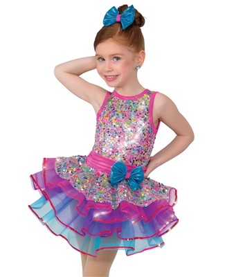 Rainbow Sequin Tutu Kids Dance Costume | A Wish Come True