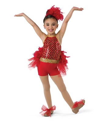 red jazz dance costumes kids