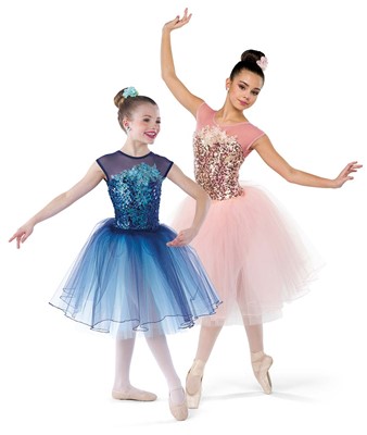 Navy or Pink Long Ballet Dance Costume | A Wish Come True
