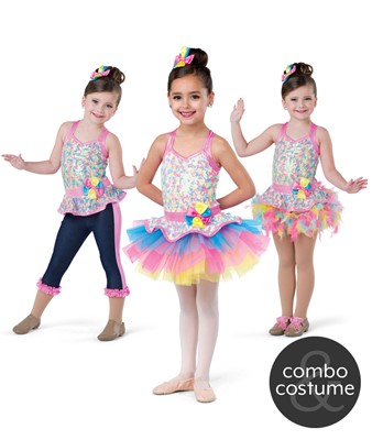 Rainbow Dance Costume, Twirling Ballerinas