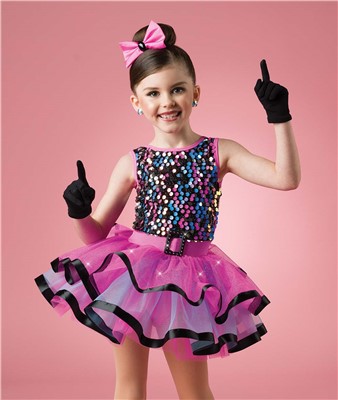 Jazz Dance Costume Tap Artstone Pant set Pink Black Disco Pageant Outfit Wow