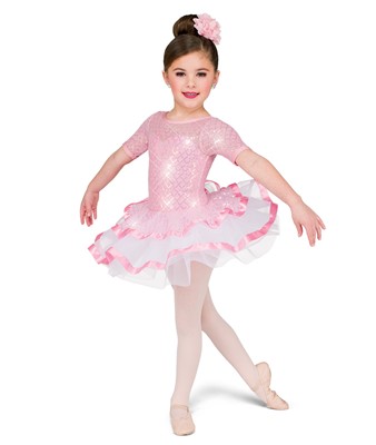 Sequin Pastel Kids Ballet Dance Costume | A Wish Come True