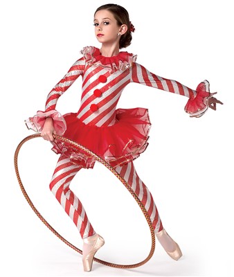 Candy Cane Acro Holiday Dance Costume | A Wish Come True