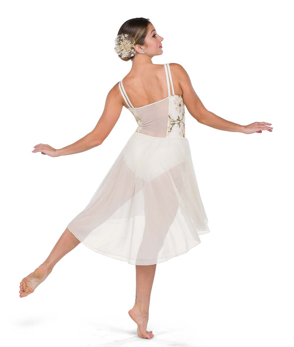 Ivory Midi Dress Lyrical Dance Costume | A Wish Come True