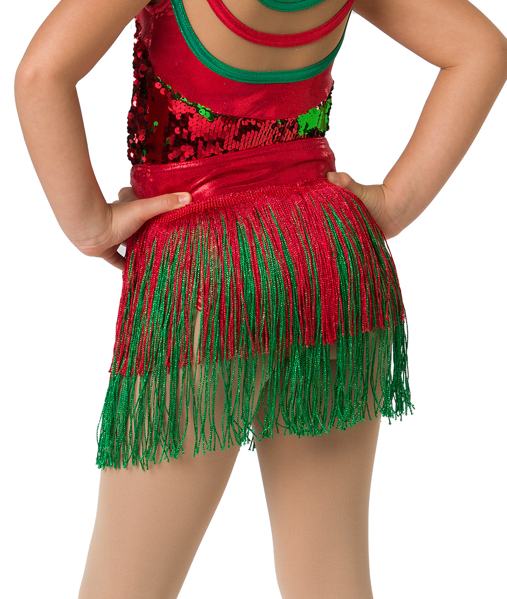 Santa Shuffle Fringe Skirt