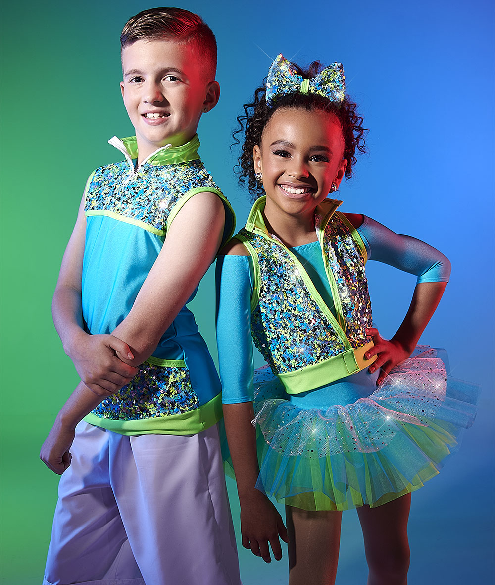 Neon Sequin Vest Kids Hip Hop Dance Costume A Wish Come True