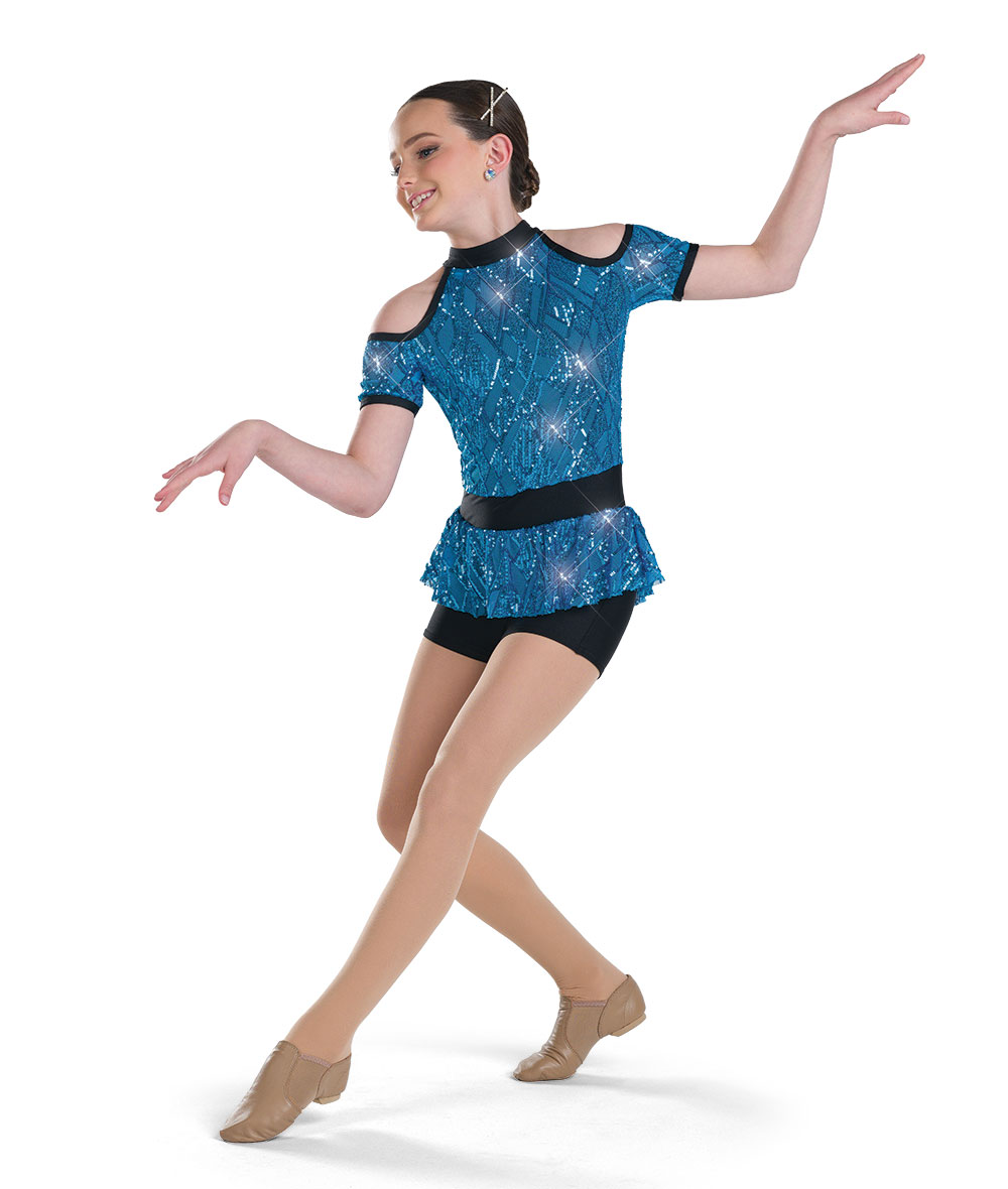 Pattern Mini Sequin Tween Dance Costume | A Wish Come True